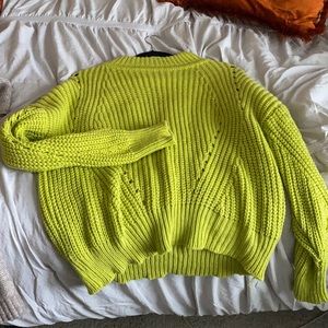 Jon and Anna chartreuse sweater!